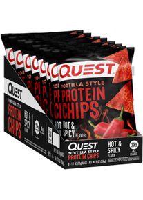 Quest Nutrition Tortilla Style Protein Chips, 8 x 32 g Tüte, Hot & Spicy