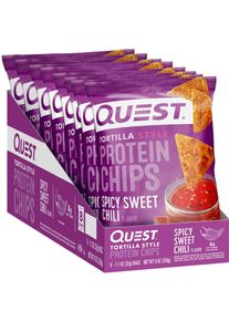 Quest Nutrition Tortilla Style Protein Chips, 8 x 32 g Tüte, Spicy Sweet Chili