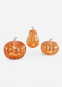 Figurines déco LED citrouilles (ens. 3 pces) - orange - taille Onesize - bonprix