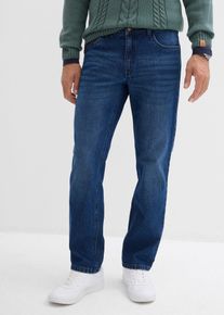 Jean droit extensible loose - bleu - taille 36 avec coton - bonprix