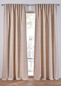 Rideau opaque à structure chinée (1 pce) - beige - taille 145x140 cm - bonprix