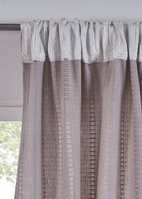 Rideau panneau en coton (1 pce) - gris - taille 145x110 cm - 100% coton - bonprix
