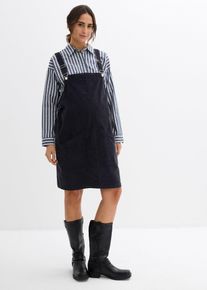 Robe-salopette de grossesse en velours c&ocirc;tel&eacute; extensible - gris - taille 46 avec coton - bonprix