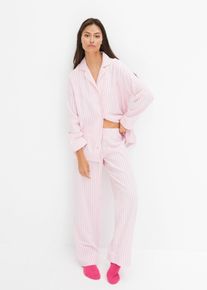 Pyjama en flanelle avec pochette cadeau - rose - taille 38/40 (S) - flanelle - bonprix