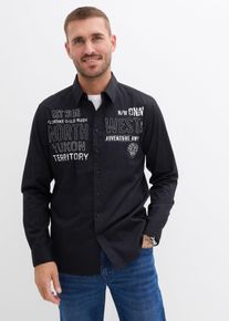 Chemise 100% coton - noir - taille 39/40 (M) - 100% coton - bonprix