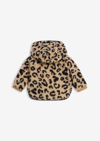 Veste réversible en polaire peluche avec capuche et poches - beige - taille 80 - bonprix