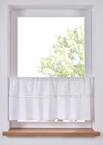 Brise-bise en coton - blanc - taille 30x90 cm avec coton - bonprix