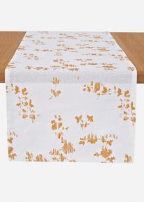 Chemin de table en coton à imprimé brillant - beige - taille 180x30 cm - 100% coton - bonprix