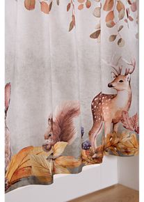 Brise-bise avec imprimé animal - gris - taille 30x90 cm - bonprix