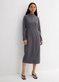 Robe midi en viscose fluide - gris - taille 38 - Viscose - bonprix