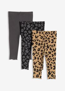 Lot de 3 leggings 100% coton - beige - taille 68/74 - 100% coton - bonprix
