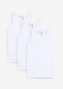 Lot de 3 caracos en coton doux - blanc - taille 128/134 avec coton - bonprix