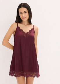 Nuisette en satin et dentelle - marron - taille 46/48 (L) - bonprix