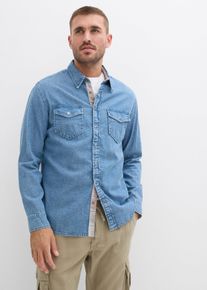 Chemise en jean 100% coton - bleu - taille 45/46 (XXL) - 100% coton - bonprix