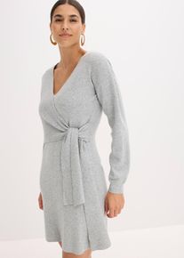 Robe en maille de viscose m&eacute;lang&eacute;e - gris - taille 50/52 (XL) - Viscose - bonprix