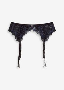 bonprix Mujer, Sujetador de tirantes halter con delicado encaje fino, negro, 40/42