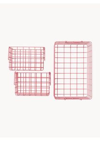 Mustard Made Cestas de metal The Baskets, 3 uds. Rosa claro Metal Set de diferentes tamaños