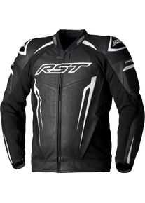 RST TracTech Evo 5, veste en cuir perforé , couleur: Noir/Blanc , taille: XXL