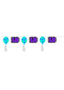 XXL Geburtstags Banner Balu, Violett und Silber 18. Geburtstag 3m