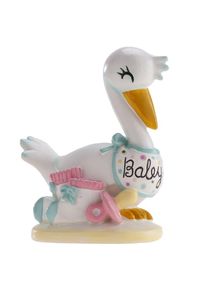 Baby Storch Torten Figur zur Geburt 10cm