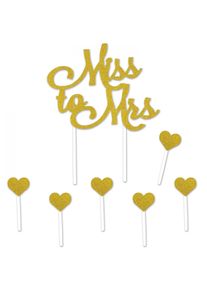 Miss To Mrs Cake Topper