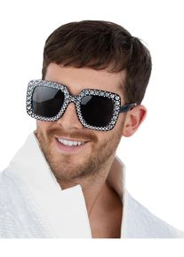 Smiffys Occhiali da sole Disco Jewelled, neri (5er Multipack)