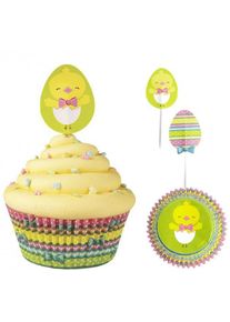 48 Teile Muffin Förmchen Set Ostern für 24 Cupcakes