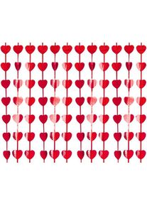 DIY Backdrop Vorhang Herzen in Rot - Fotobox 2m