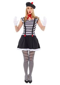 Amscan Pantomime women's costume Mimika