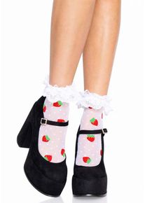 Strawberry Ruffle Top Anklets