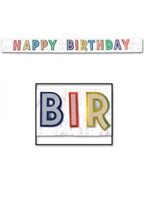 Metallic Happy Birthday Banner