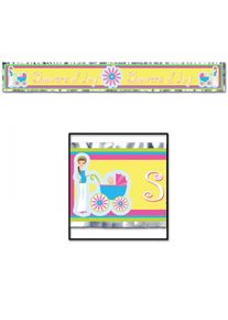 Metallic Showers Of Joy Fringe Banner