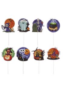 8 Halloween Kuchen Picker im Set 10cm