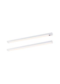 Paulmann LED-underskabsarmatur Inline Starts&aelig;t 3000K d&aelig;mpbar 2x4W 350x26mm 2x350lm 24V Mat hvid