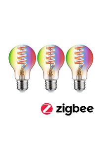 Paulmann Filament 230 V Smart Home Zigbee 3.0 LED-p&aelig;re E27 3x470lm 3x6,3W RGBW+ d&aelig;mpbar Guld