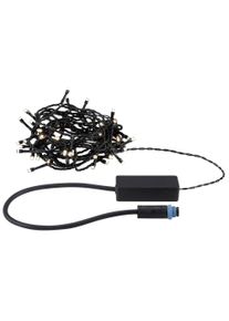 Paulmann Plug & Shine LED-lyskæde Yuna 3000K 7,4m IP44 1,3W Sort