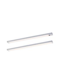 Paulmann LED-underskabsarmatur Inline Starts&aelig;t 3000K d&aelig;mpbar 2x4W 350x26mm 2x350lm 24V Krom mat
