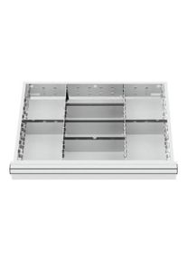 STIER Divisorio per cassetti divisorio in metallo BLH 75 mm dimensioni interne 600x450 mm 8 scomparti