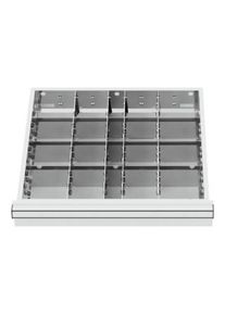 STIER Divisorio per cassetti divisorio in metallo BLH 75 mm dimensioni interne 500x450 mm 20 scomparti 6 x TW 125