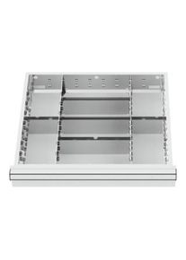 STIER Divisorio per cassetti divisorio in metallo BLH 150/175 mm dimensioni interne 500x450 mm 8 scomparti
