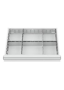 STIER Divisorio per cassetti divisorio in metallo BLH 150/175 mm dimensioni interne 600x450 mm 6 scomparti