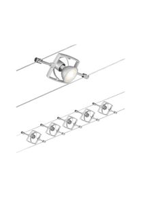 Paulmann Wiresystem Mac II Basiss&aelig;t GU5,3 max. 5x10W d&aelig;mpbar 230/12V Krom mat