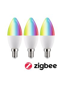 Paulmann Standard 230 V Smart Home Zigbee 3.0 LED-kertepære E14 3x470lm 3x5W RGBW+ dæmpbar Mat