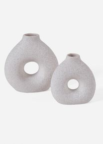 Set med vaser (2 delar) - beige - storlek Onesize - bonprix