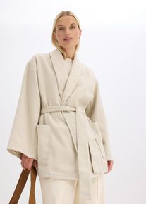 Jacka med yllelook - beige - storlek 52 - bonprix