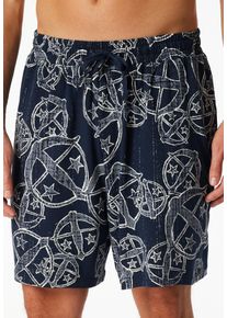 Schiesser Pyjamashorts »Schiesser 150 YEARS«, seitliche Taschen, Allover-Druck, Baumwolle