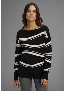 Laura Scott Fledermauspullover, mit Wellenstreifen - NEUE KOLLEKTION