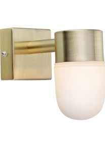 Markslöjd Markslöjd, Wandleuchte + Deckenleuchte, MENTON Wall 1L Brass/Opal IP44 (G9)