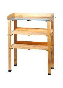 Dobar , Pflanztisch, BxTxH: 76x37x102 cm , beige/hellbraun/natur