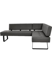 K+w Komfort & Wohnen K+W Komfort & Wohnen , Eckbank »Spider II«, Sitzsteppung, bequem durch Sandwichbauweise, 2 Stellmaße , mocca 78 + schwarz